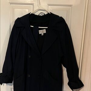 Classy vintage dark green/teal women’s coat size petite 6